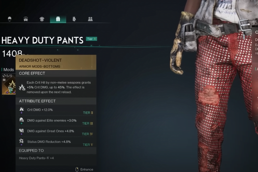 Lower Piece - Heavy Duty Pants with Deadshot - Violent Mod