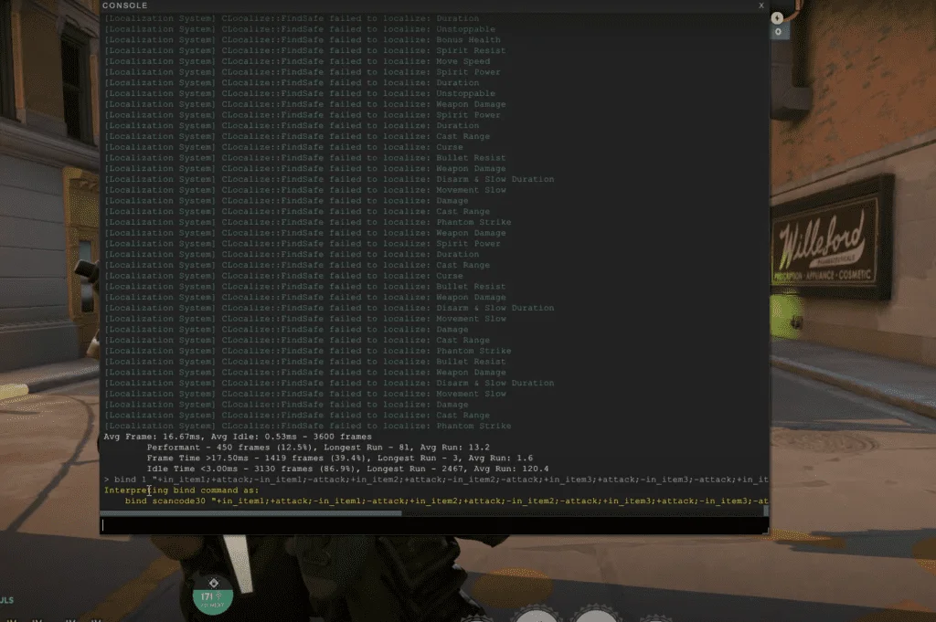 Deadlock Command/Code Console for Quick Casting