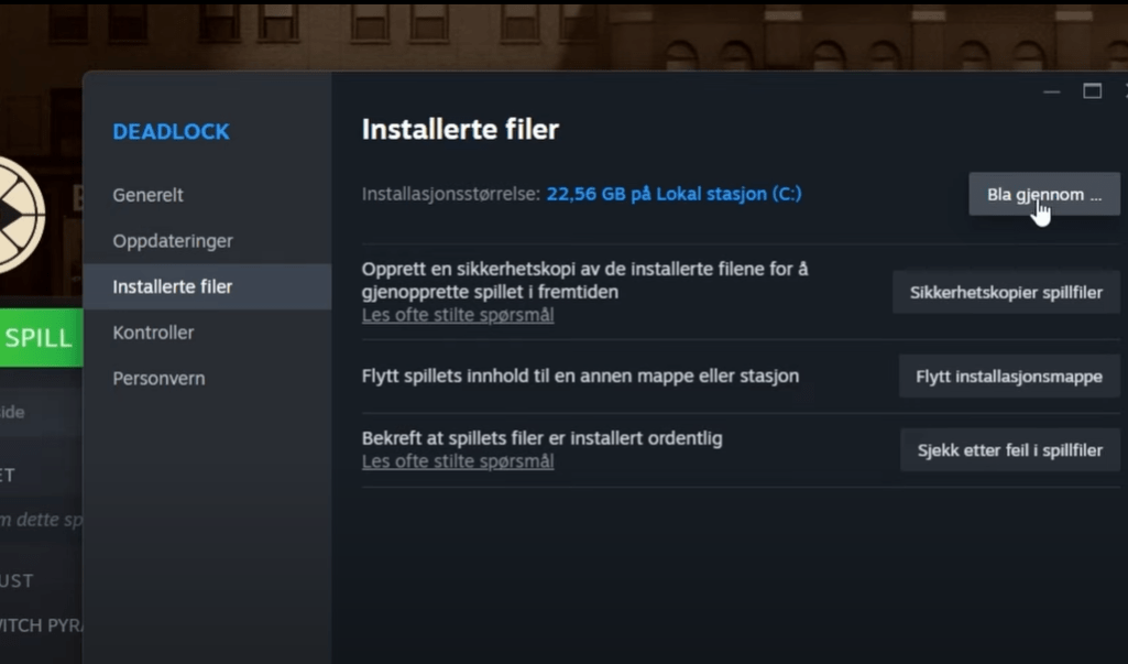 Browsing Deadlock Installed Files from Steam Library