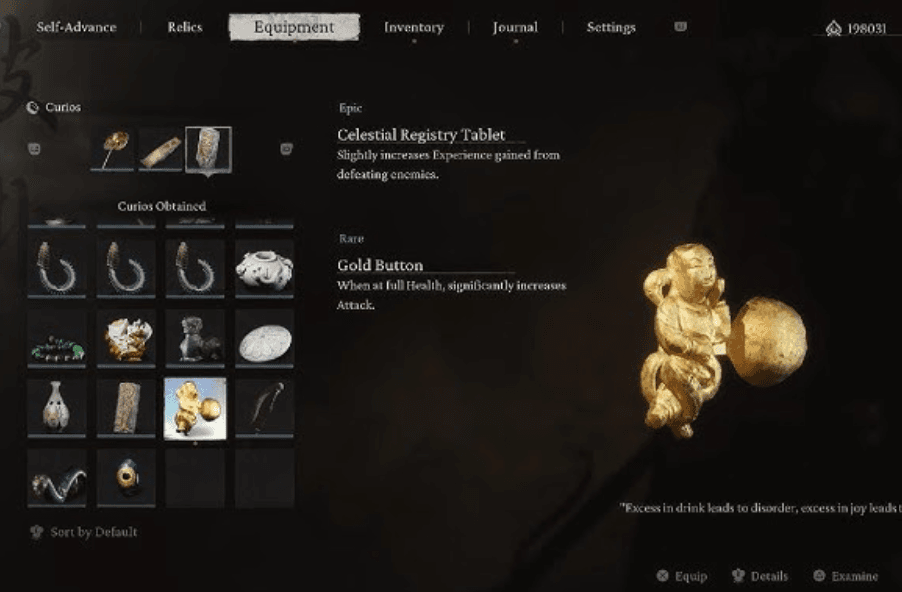 Gold Button – Maximum Attack Power at Full Health