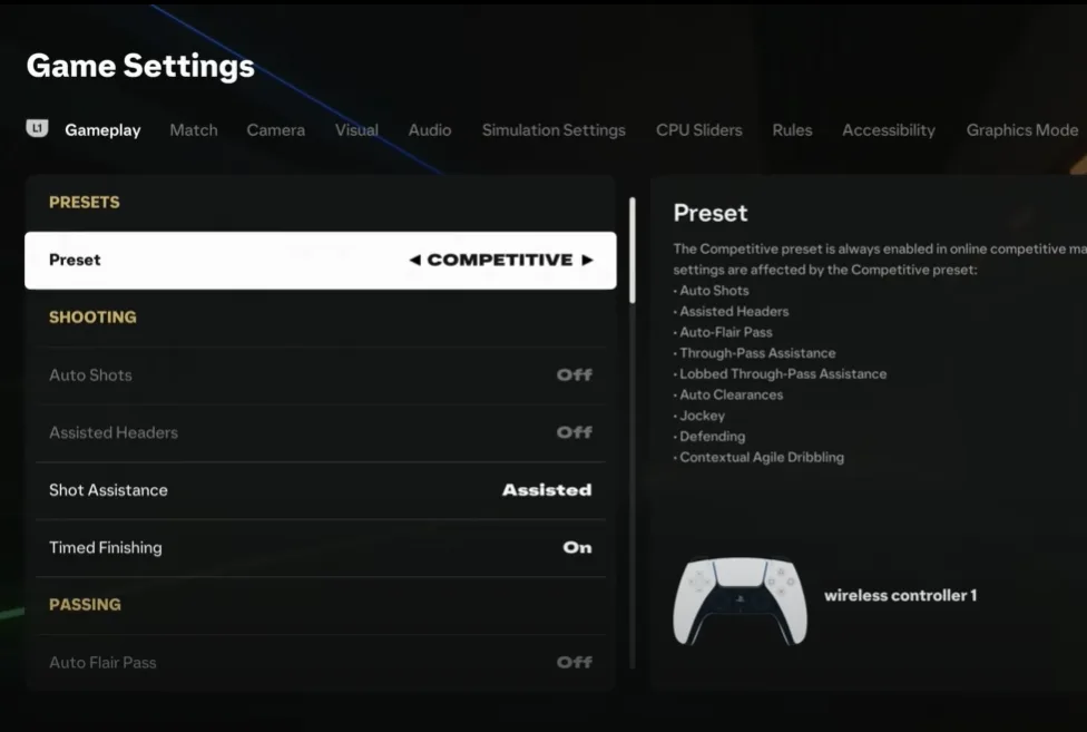 Best Preset: Competitive for Online Play