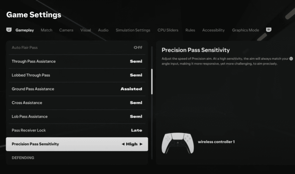 Best Controller Passing Settings for EA FC 25