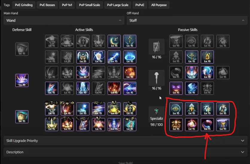 Best Passive Skills for Throne and Liberty Staff and Wand Build