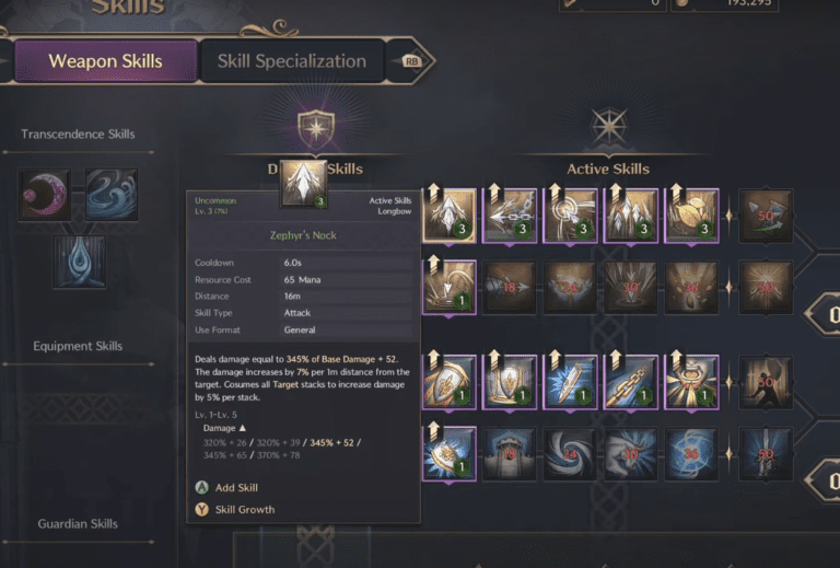 Throne and Liberty: How to Upgrade Weapon Skills and Mastery Points ...