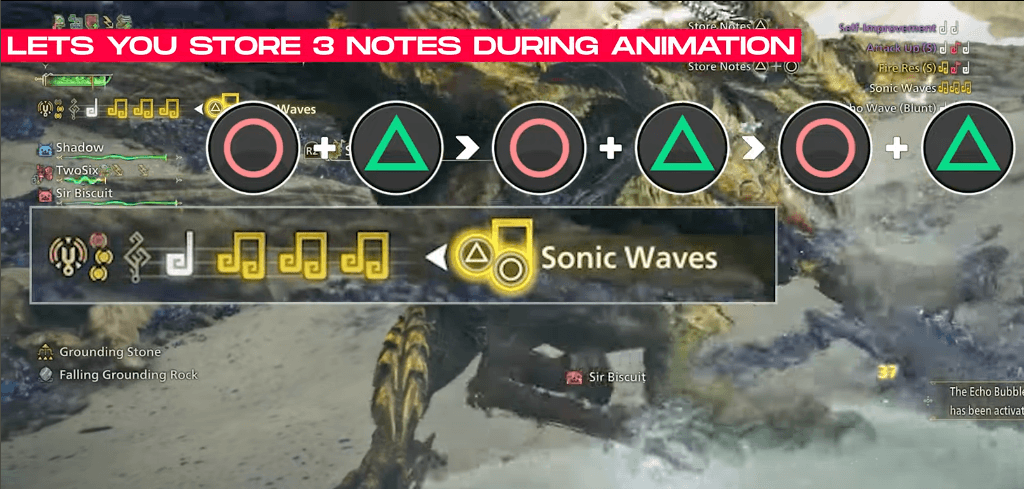 Hunting Horn Sonic Waves - Echo Bubble Attack