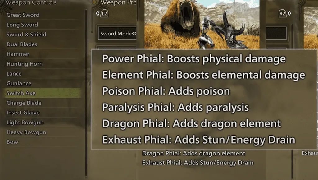 Switch Axe Files in Wilds - New Moves Guide