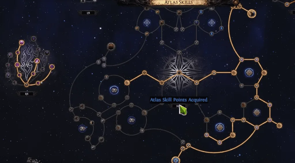 Core Atlas Passive Tree Unlock in PoE 2