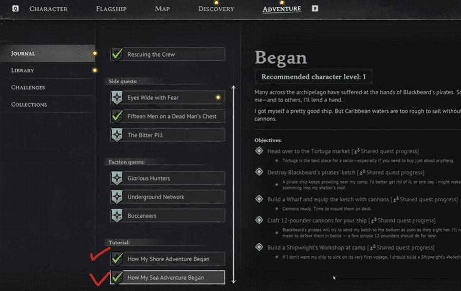 Tutorial Quests in Windrose