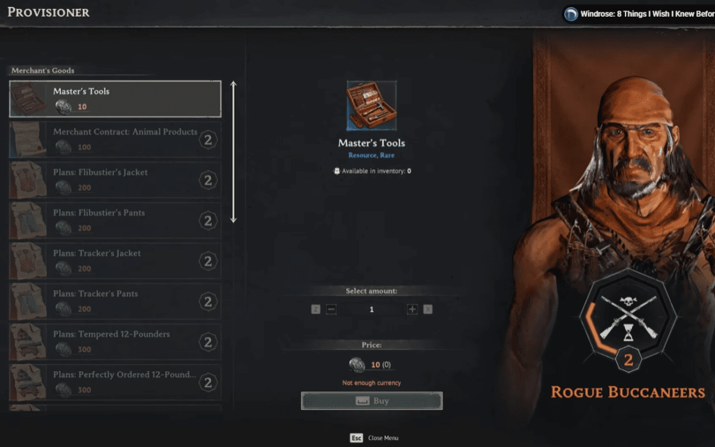 Windrose Faction: Rogue Buccaneers